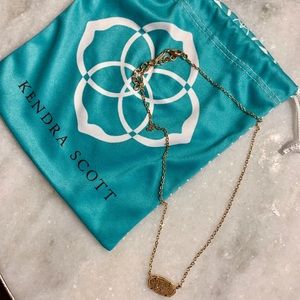 Kendra Scott Rose Gold Drusy Necklace